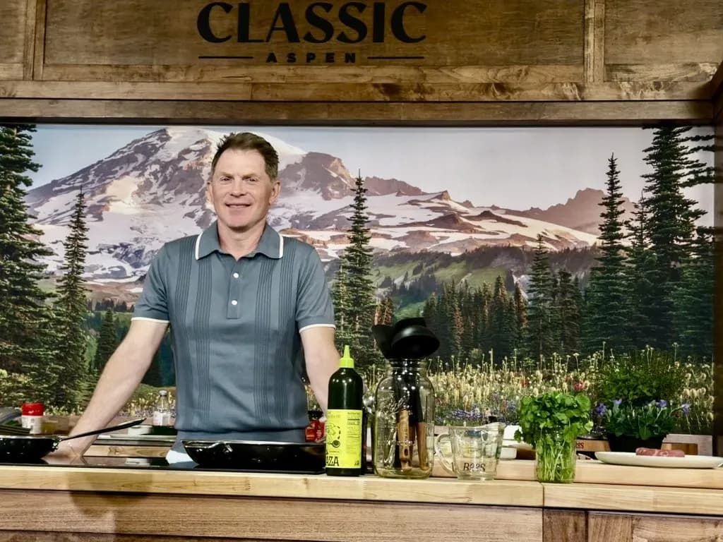 Bobby Flay and Mark Oldman Drive Aspen Food & Wine Classic Economy