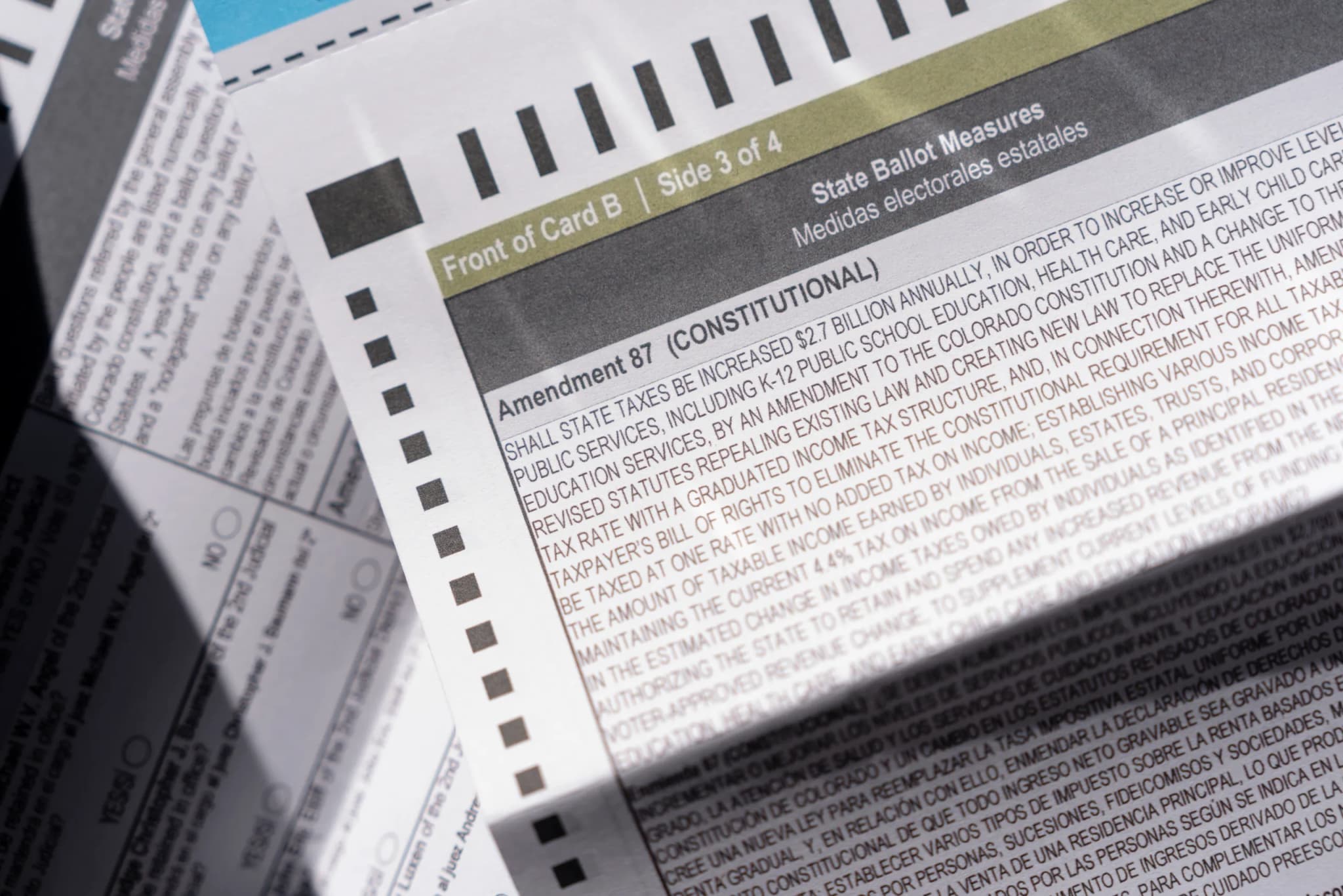Colorado Amendment 87 Ballot Confuses Voters With Wrong Income Data