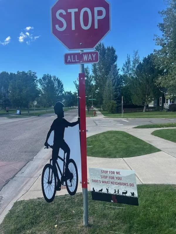 Basalt Adds Deer and Child Silhouettes to Stop Signs
