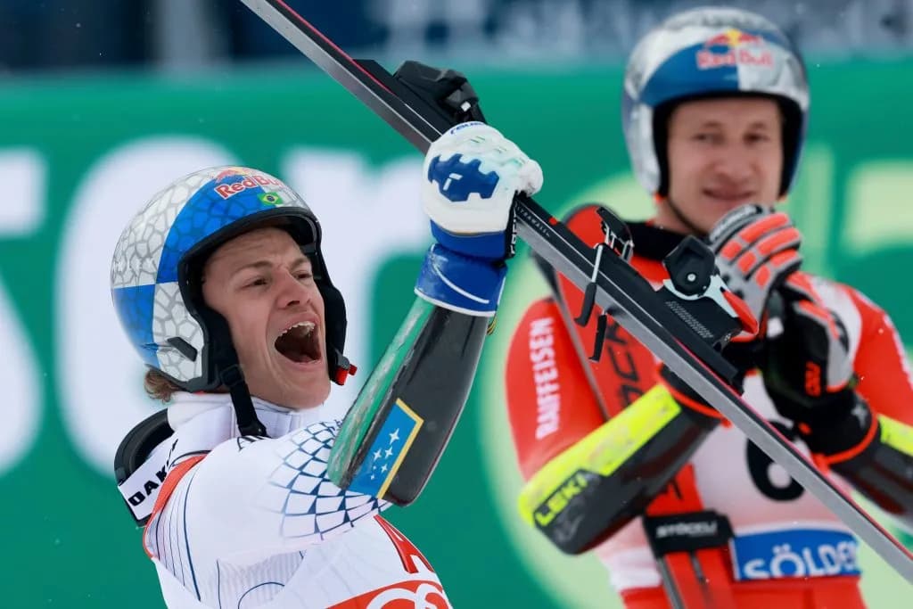 Brazilian Skier Wins Sölden Giant Slalom in Half-Second Victory