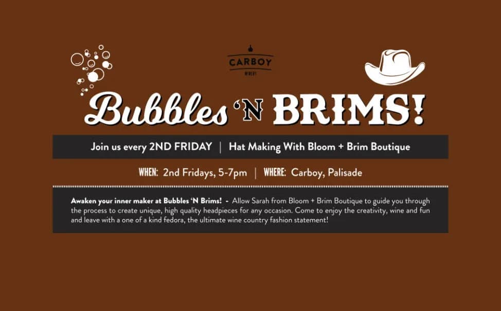 Bubbles and Brims - A Hat Making Party!