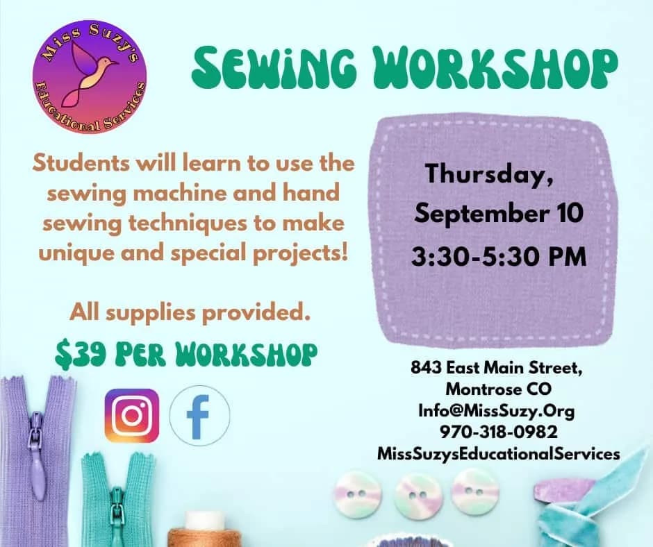 Miss Suzy’s: Sewing Workshop