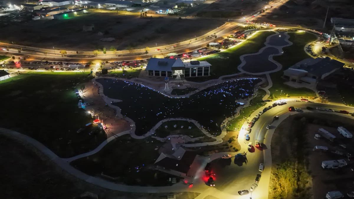 Water Lights At Night