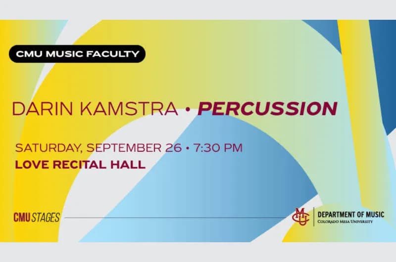 Colorado Mesa University Music Faculty: Darin Kamstra, percussion