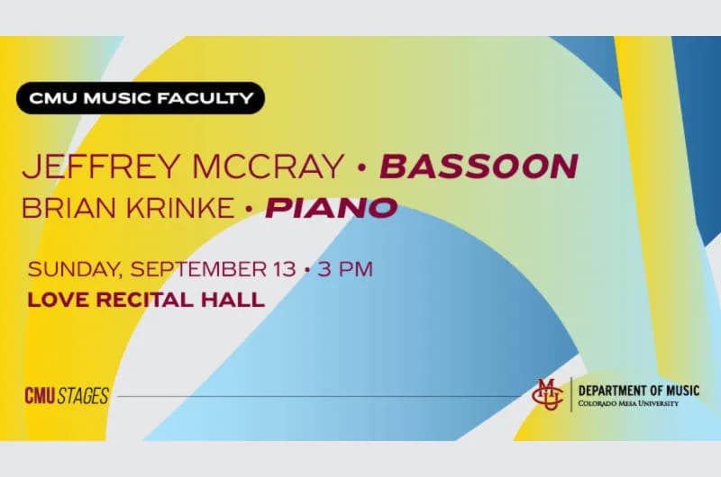 Colorado Mesa University Music Faculty: Jeffrey McCray, bassoon with Brian Krinke, piano