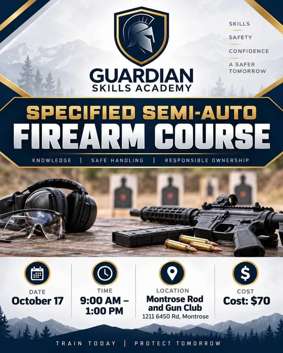 SB25-003 Colorado Specified Semiautomatic Firearm Safety Course – 4 Hour Basic