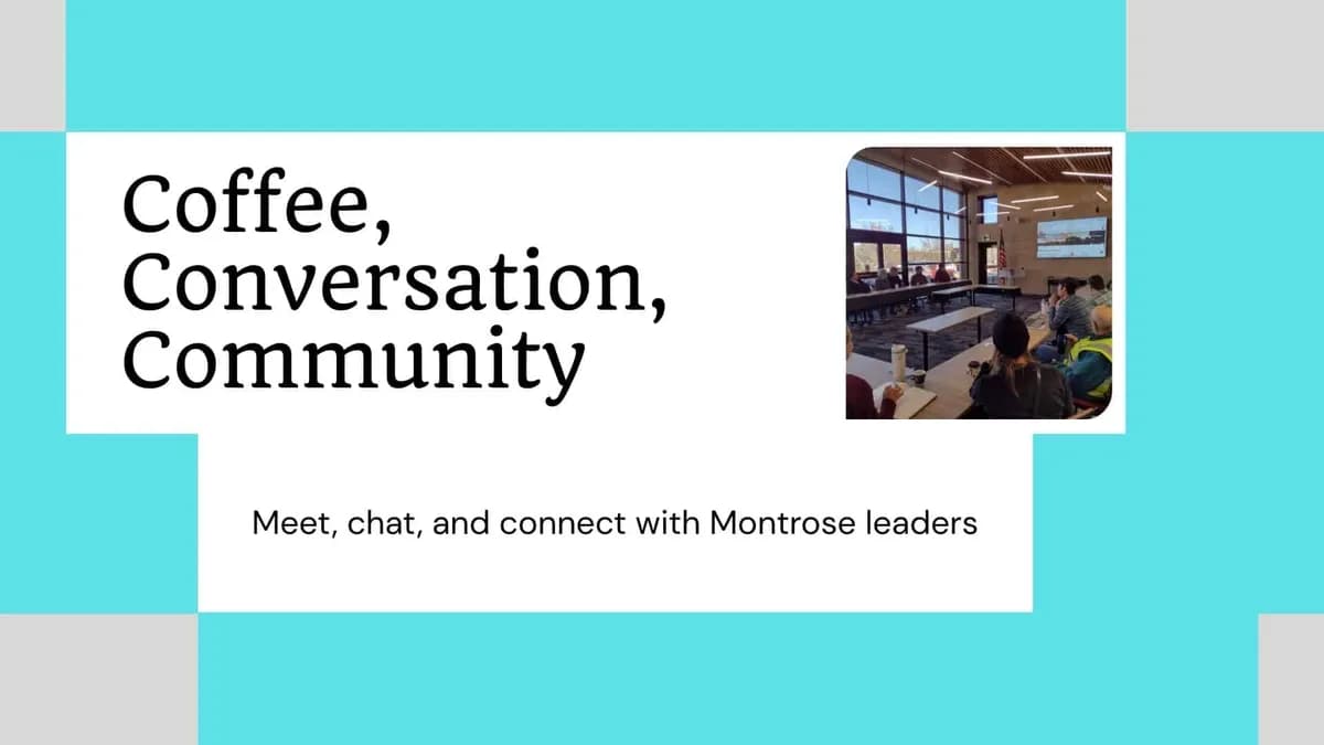 Coffee, Conversation, Community: TBD