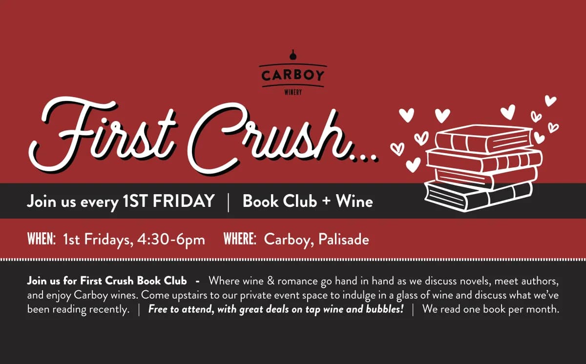 First Crush Book Club + Wine