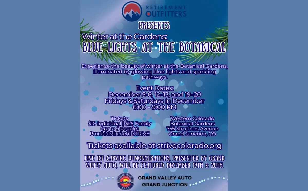 Winter at the Gardens: Blue Lights at the Botanical