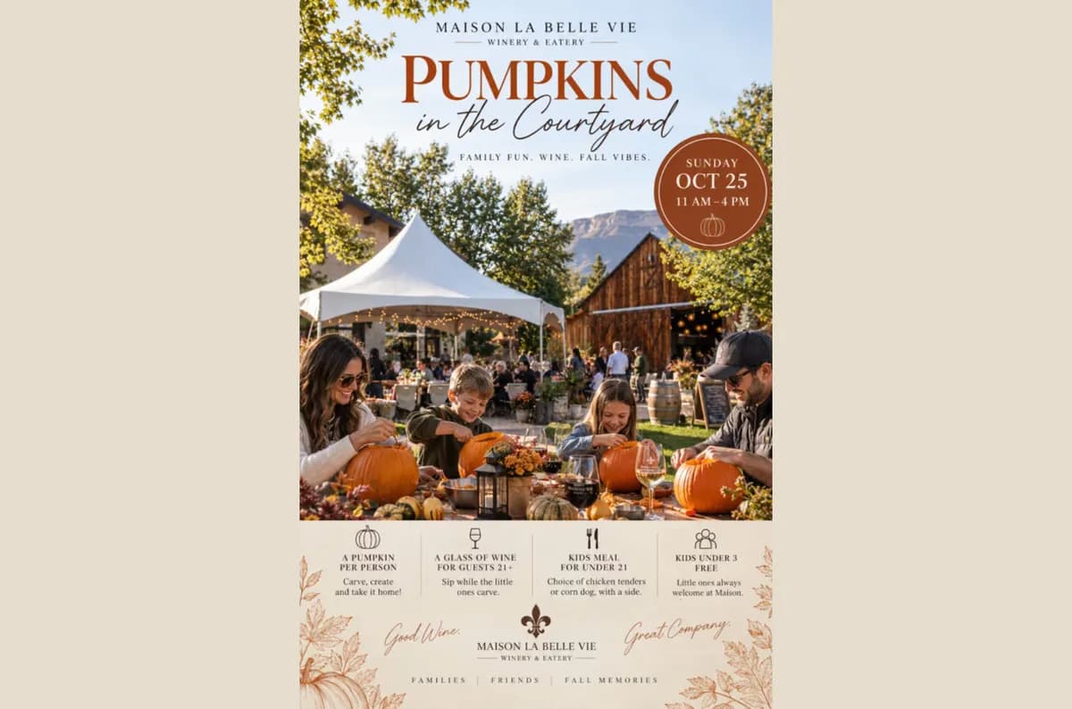 Pumpkins in the Courtyard | A Family Fall Day at Maison