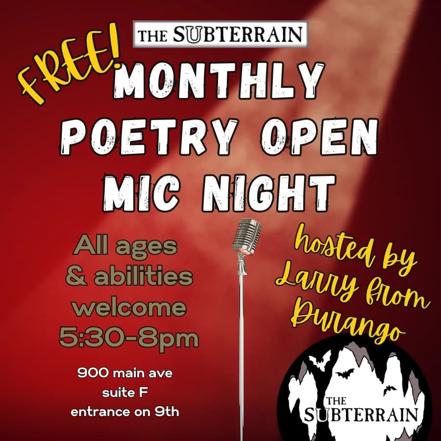 Monthly Poetry Open Mic Night