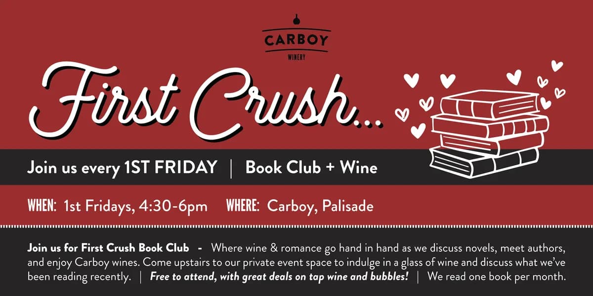 First Crush Book Club + Wine