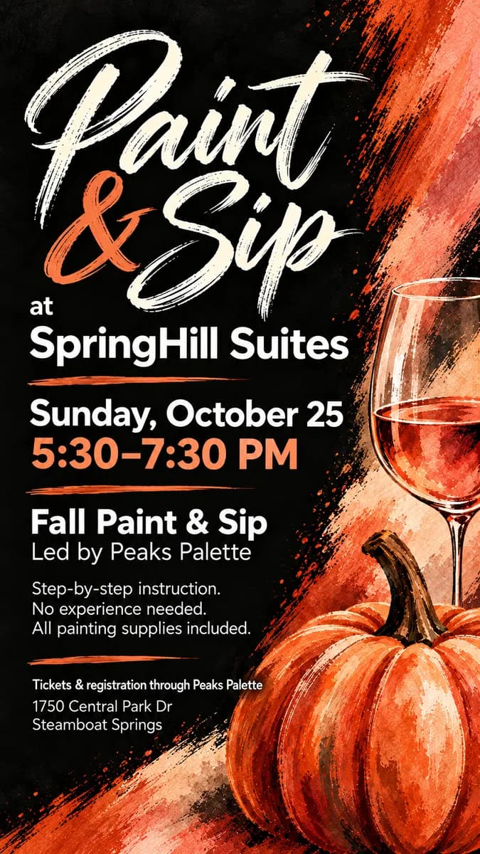 Fall Paint & Sip at SpringHill Suites | Pumpkin Painting with Peaks Palette