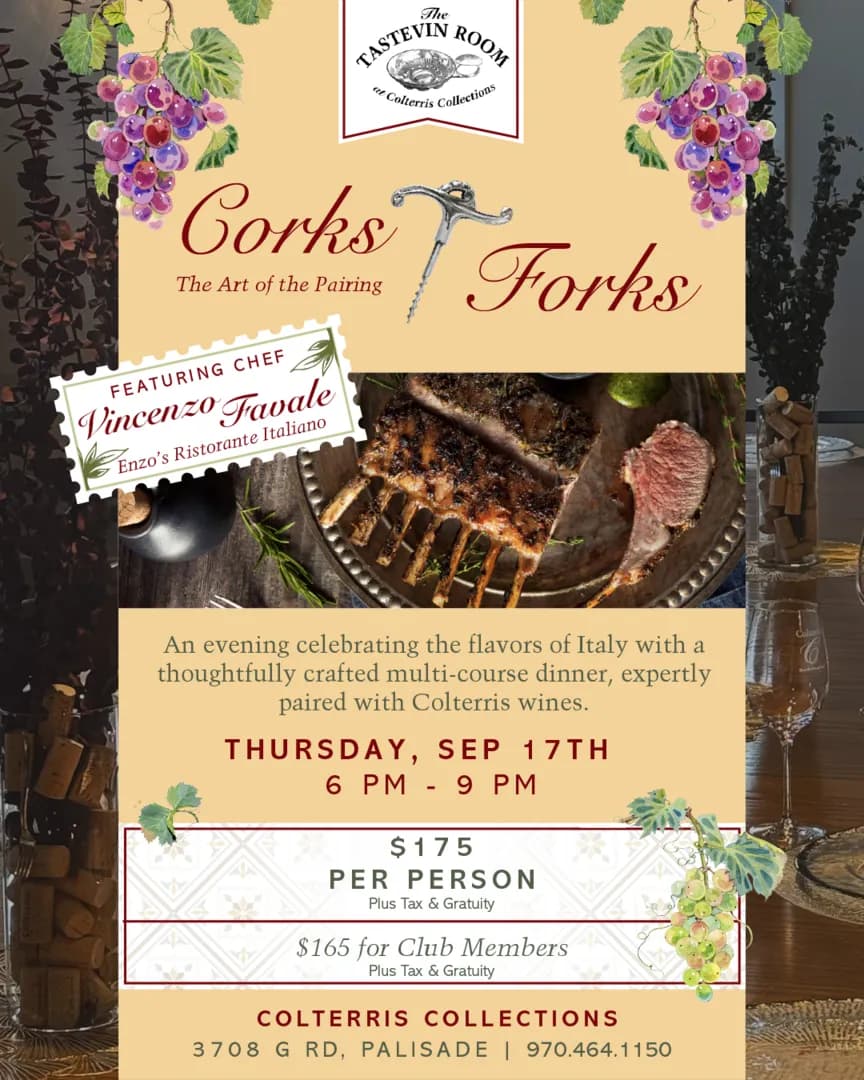 Corks & Forks: The Art of the Pairing Featuring Chef Vincenzo Favale