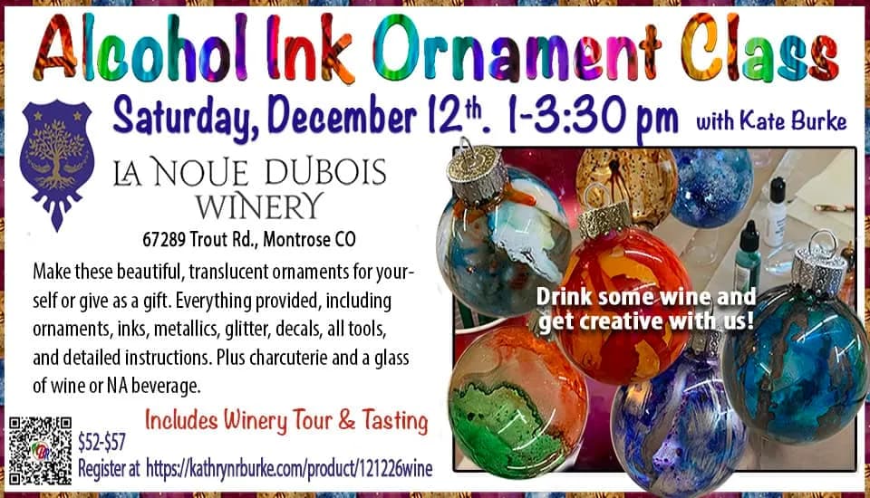Alcohol Ink Ornaments LaNoue DuBois