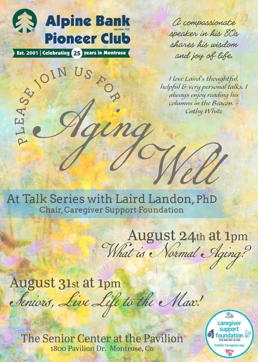 Aging Well Seminar Series With Laird Landon, PhD