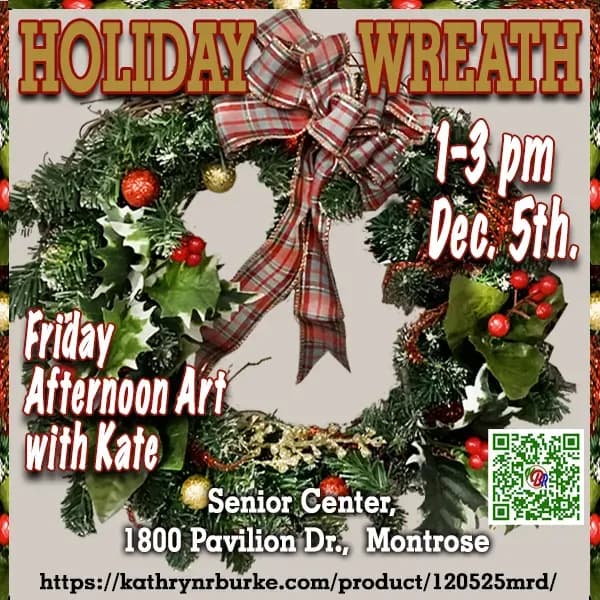 Holiday Wreath at the Senior Center