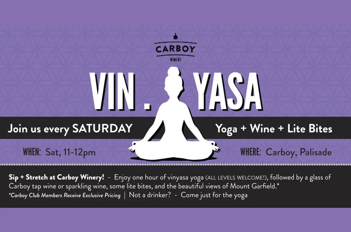 Vin.Yasa - YOGA SATURDAY MORNINGS!