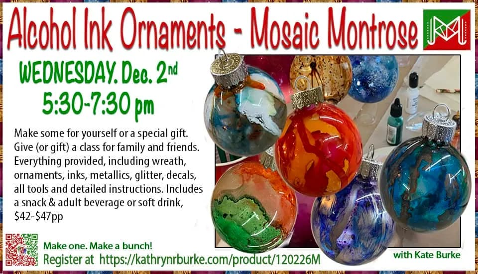 Alcohol Ink Ornaments Mosaic