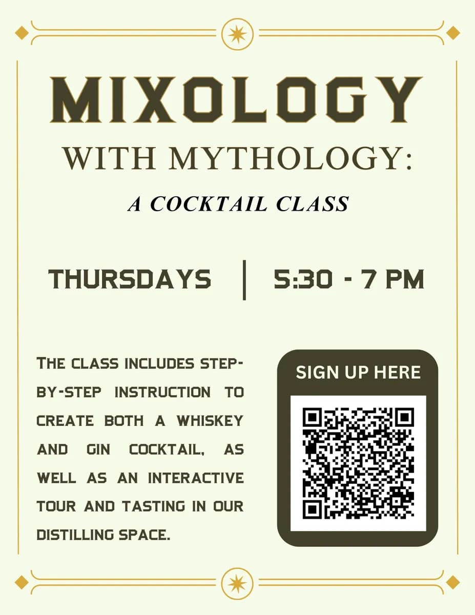 Mixology with Mythology: A Cocktail Class