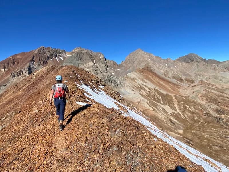 Walking The Ridge Towards The Summit