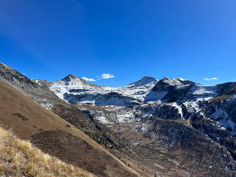 Heading Up The Switchbacks Towards Ajax Peak Summit
