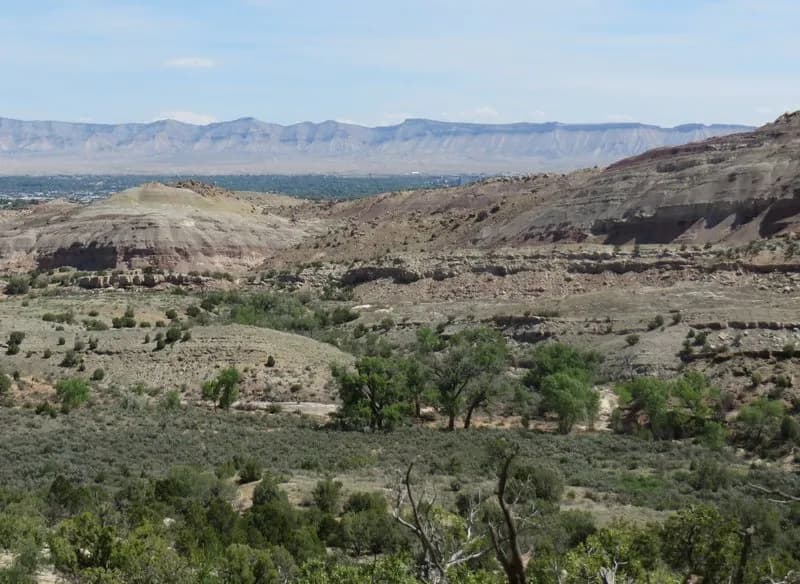 A Great View Across The Grand Junction Valley To The Bookcliff Mountains
