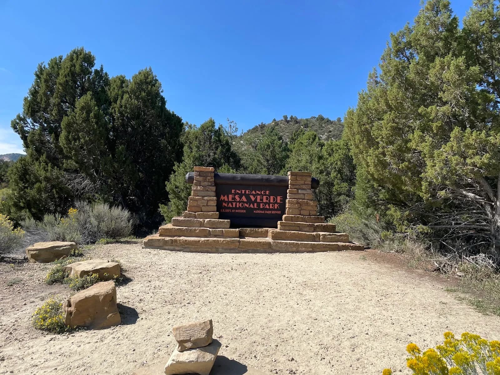 Mesa Verde National Park Entrance Sign