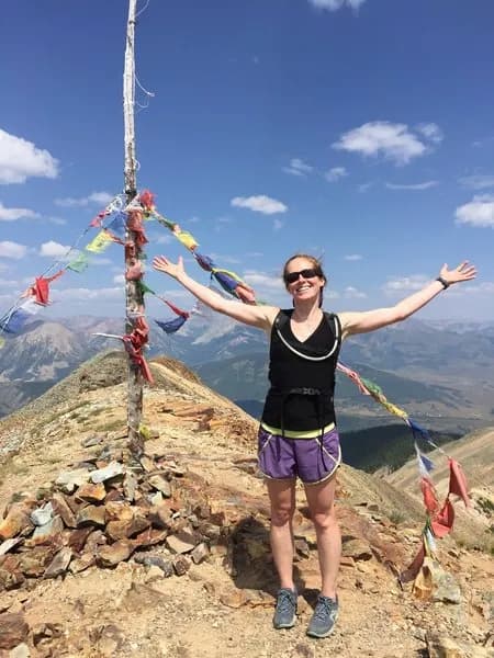 Julie On The Summit Of Mt Emmons