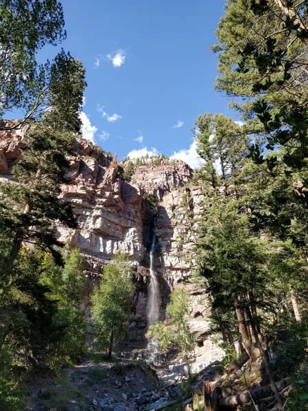 Cascade Falls and the Chief Ouray Mine view 3