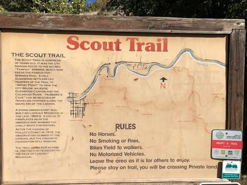 Trailhead Sign Including The History Of The Trail Dating To Indigenous Peoples