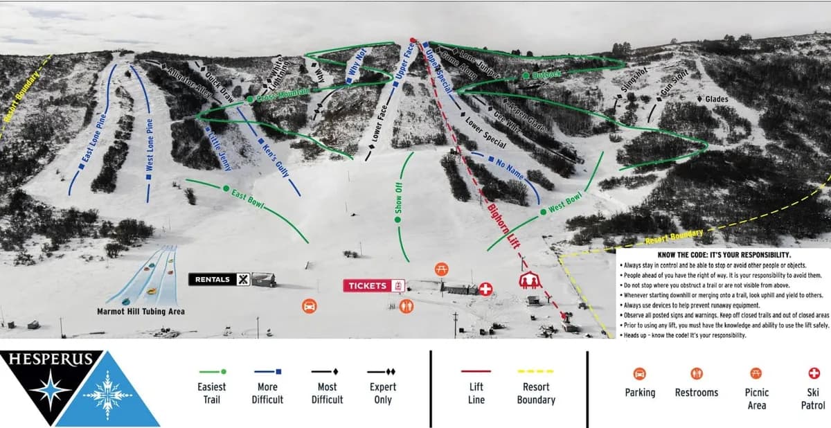 Hesperus Ski Area Snowboarding