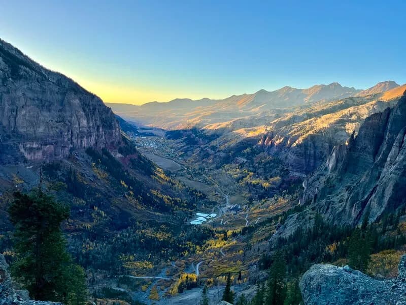 Telluride Valley View From The Black Bear Pass Switchbacks