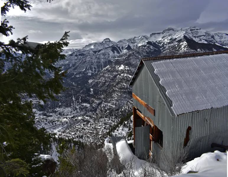 Cascade Falls and the Chief Ouray Mine
