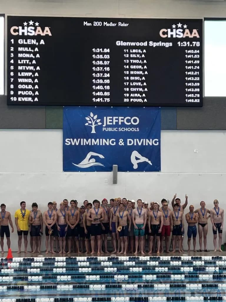 Glenwood Springs Boys Swim Team Captures Class 4A State Bronze