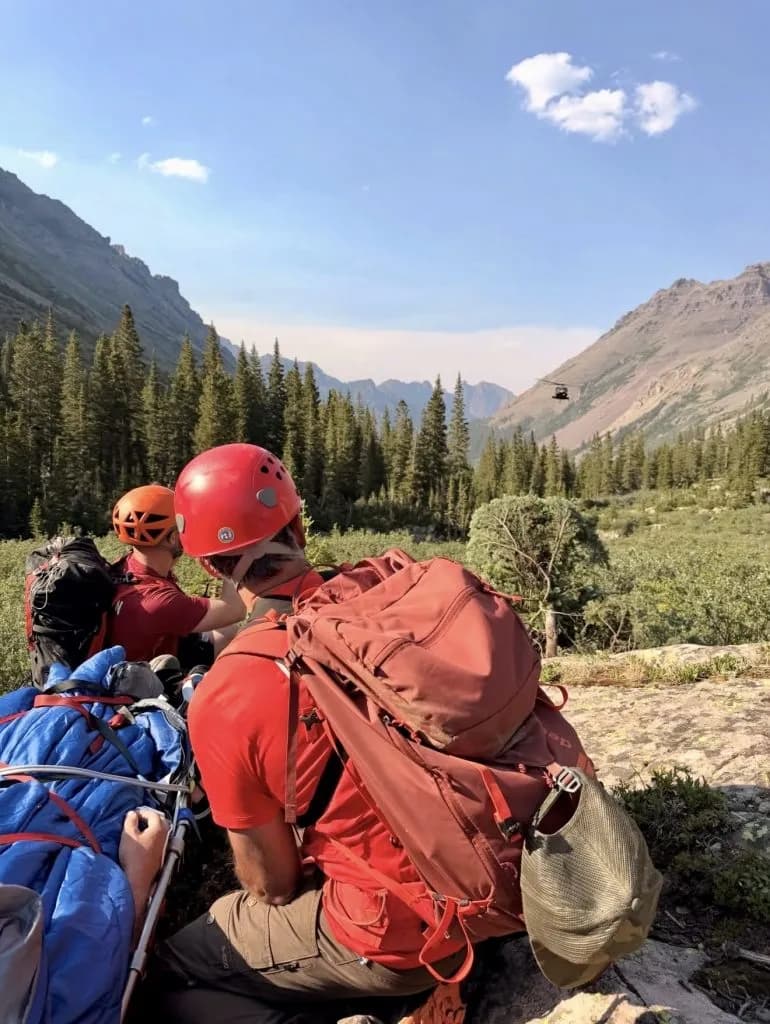 West Maroon Pass Rescue Grounded by Wind Forces Haul to Landing Zone