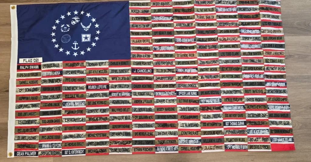 Anthony Peterson Unveils First Flag to Remember in Gypsum