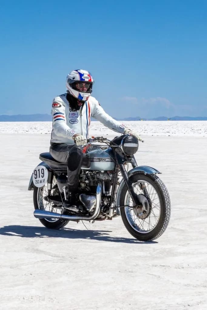 Silverthorne Man Sets Record on 71-Year-Old Triumph at Bonneville