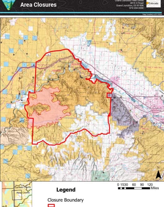 Snyder Mesa Fire Closes Colorado River Boat Ramps in Grand Junction