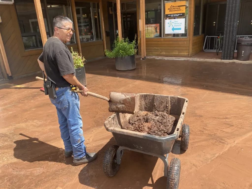 Vail Storm Turns Gore Creek Red With Heavy Mud Deposits
