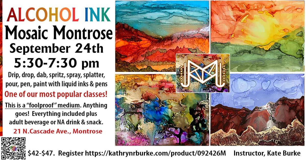 Alcohol Ink Painting At Mosaic