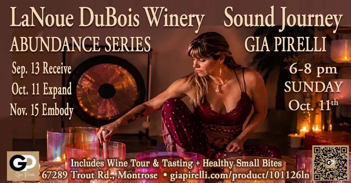 Sound Journey At LaNoue DuBois Winery