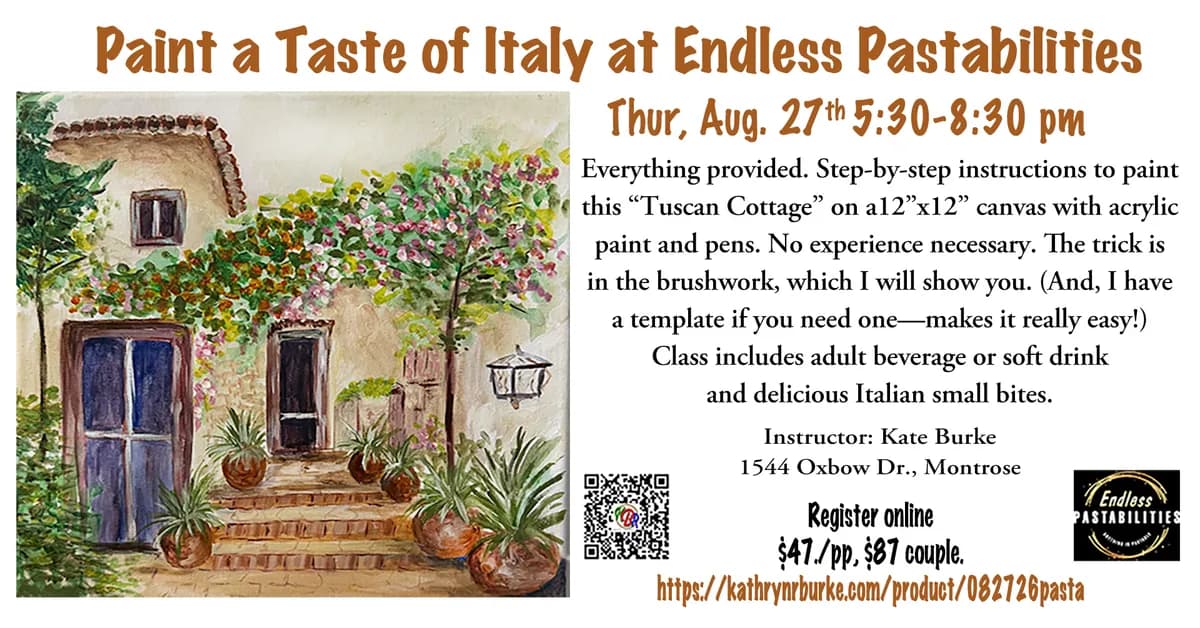Paint A Taste of Italy At Endless Pastabilities