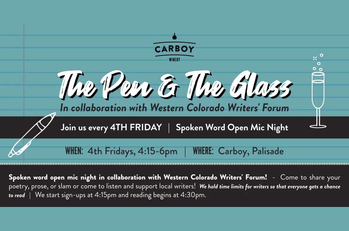 The Pen and the Glass - Spoken Word Open Mic