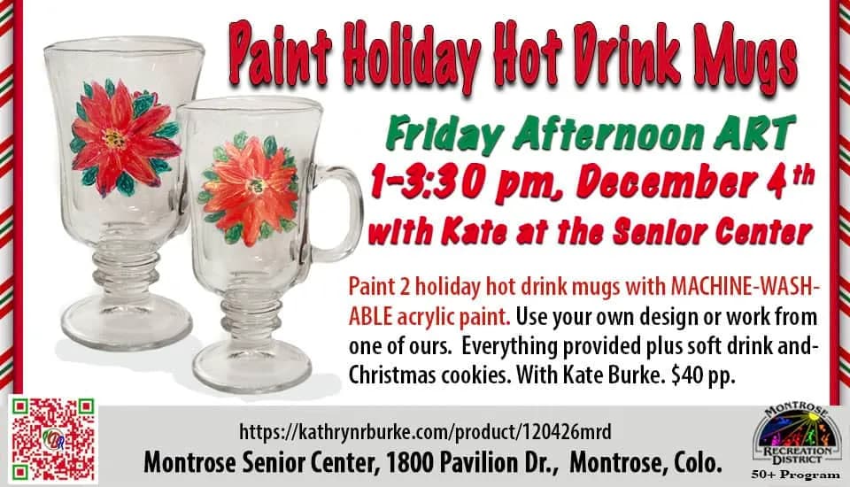 Holiday Glass Painting At The Senior Center