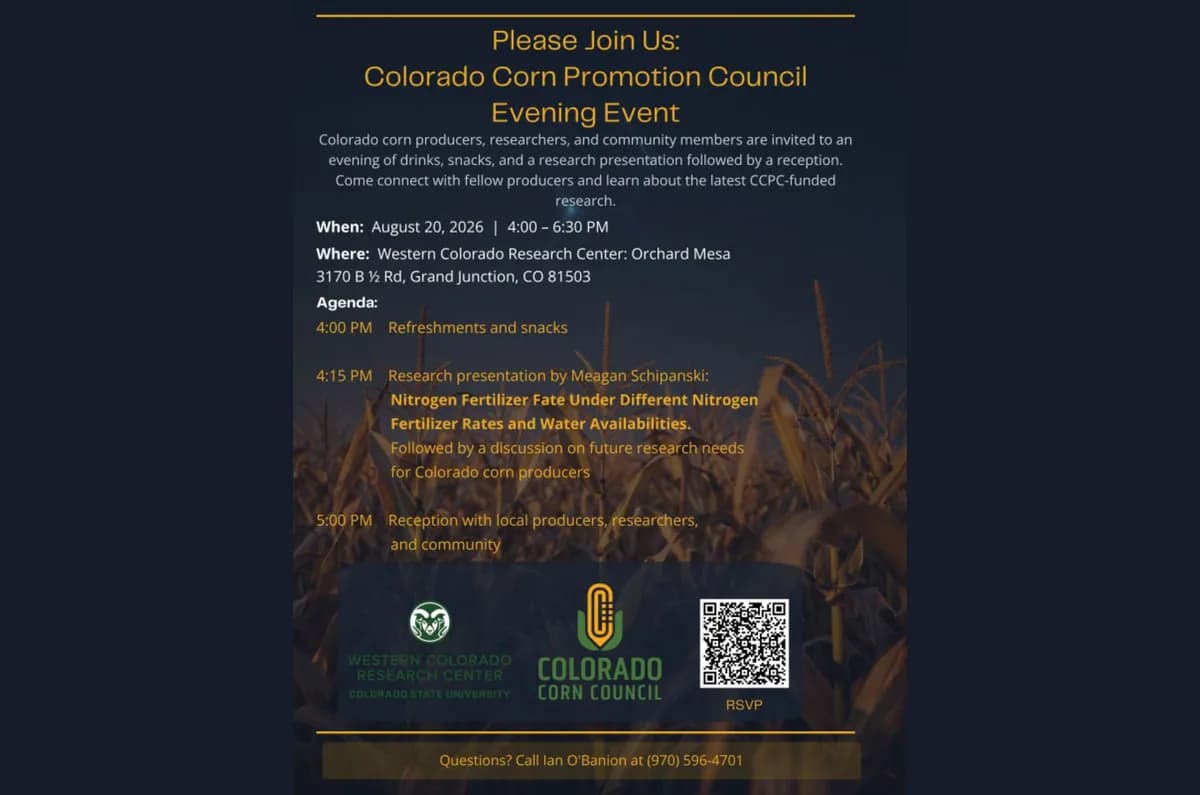 Colorado Corn Promotion Council Research and Reception Evening Event
