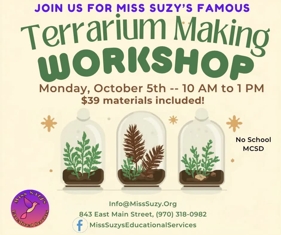 Miss Suzy’s: Terrarium Workshop