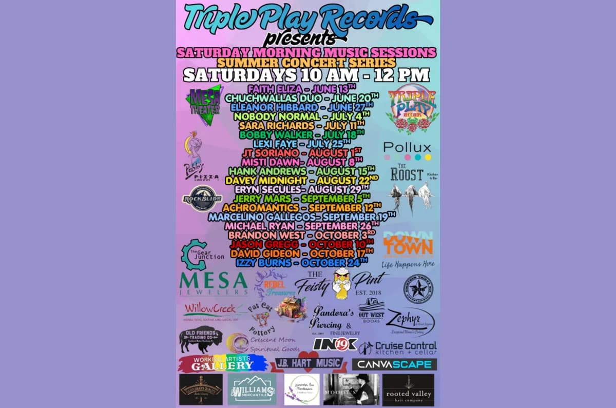 Saturday Morning Music Sessions – Summer Concert Series